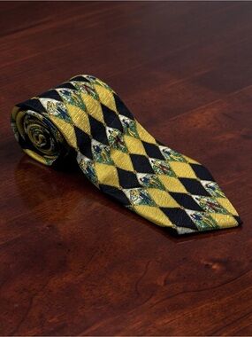 Vintage Nicklaus Golf Theme 100% Silk Tie